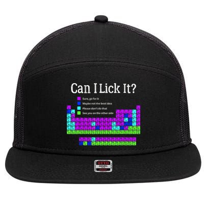 Can I Lick It Periodic Table Teacher Student 7 Panel Mesh Trucker Snapback Hat