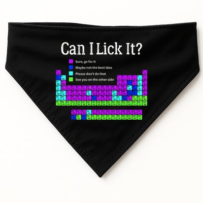 Can I Lick It Periodic Table Teacher Student USA-Made Doggie Bandana