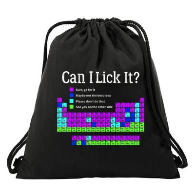 Can I Lick It Periodic Table Teacher Student Drawstring Bag