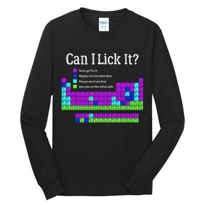 Can I Lick It Periodic Table Teacher Student Tall Long Sleeve T-Shirt