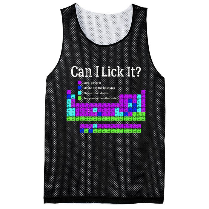Can I Lick It Periodic Table Teacher Student Mesh Reversible Basketball Jersey Tank