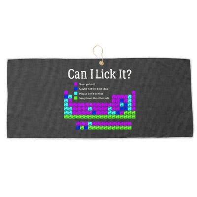 Can I Lick It Periodic Table Teacher Student Large Microfiber Waffle Golf Towel
