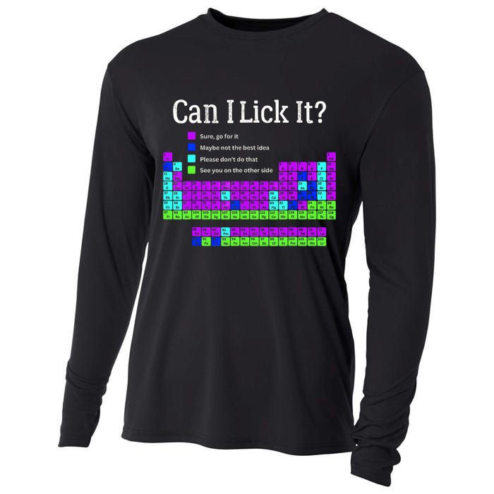 Can I Lick It Periodic Table Teacher Student Cooling Performance Long Sleeve Crew
