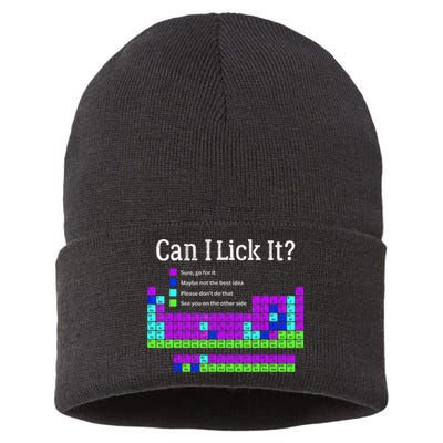 Can I Lick It Periodic Table Teacher Student Sustainable Knit Beanie