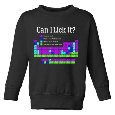 Can I Lick It Periodic Table Teacher Student Toddler Sweatshirt