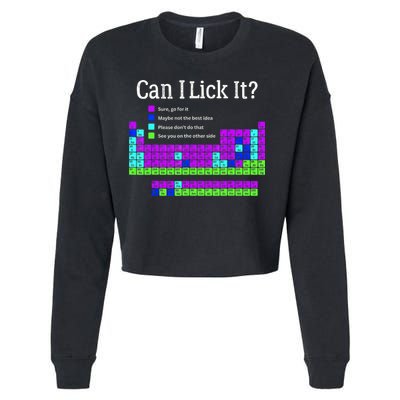 Can I Lick It Periodic Table Teacher Student Cropped Pullover Crew