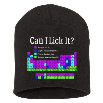 Can I Lick It Periodic Table Teacher Student Short Acrylic Beanie