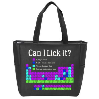 Can I Lick It Periodic Table Teacher Student Zip Tote Bag