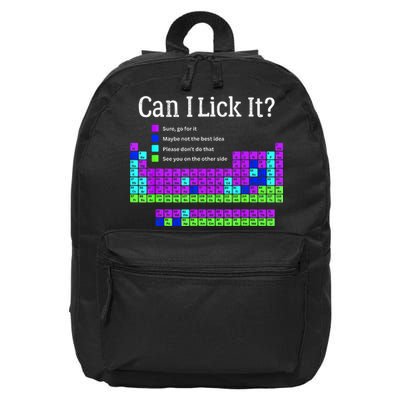 Can I Lick It Periodic Table Teacher Student  16 in Basic Backpack