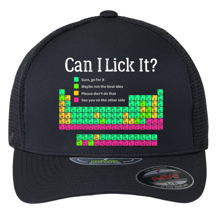 Can I Lick It Periodic Table Teacher Student  Flexfit Unipanel Trucker Cap