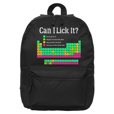 Can I Lick It Periodic Table Teacher Student  16 in Basic Backpack