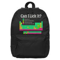Can I Lick It Periodic Table Teacher Student  16 in Basic Backpack