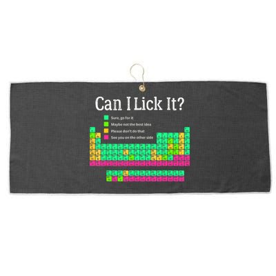 Can I Lick It Periodic Table Teacher Student  Large Microfiber Waffle Golf Towel