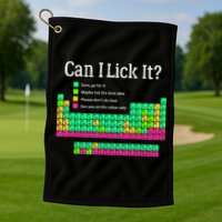 Can I Lick It Periodic Table Teacher Student  Golf Towel
