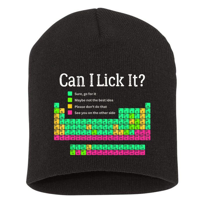 Can I Lick It Periodic Table Teacher Student  Short Acrylic Beanie