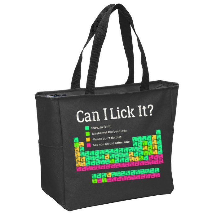 Can I Lick It Periodic Table Teacher Student  Zip Tote Bag