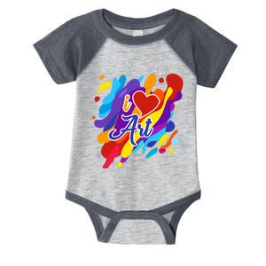 Cool I Love Art Teacher Artist Gift Supplies Infant Baby Jersey Bodysuit