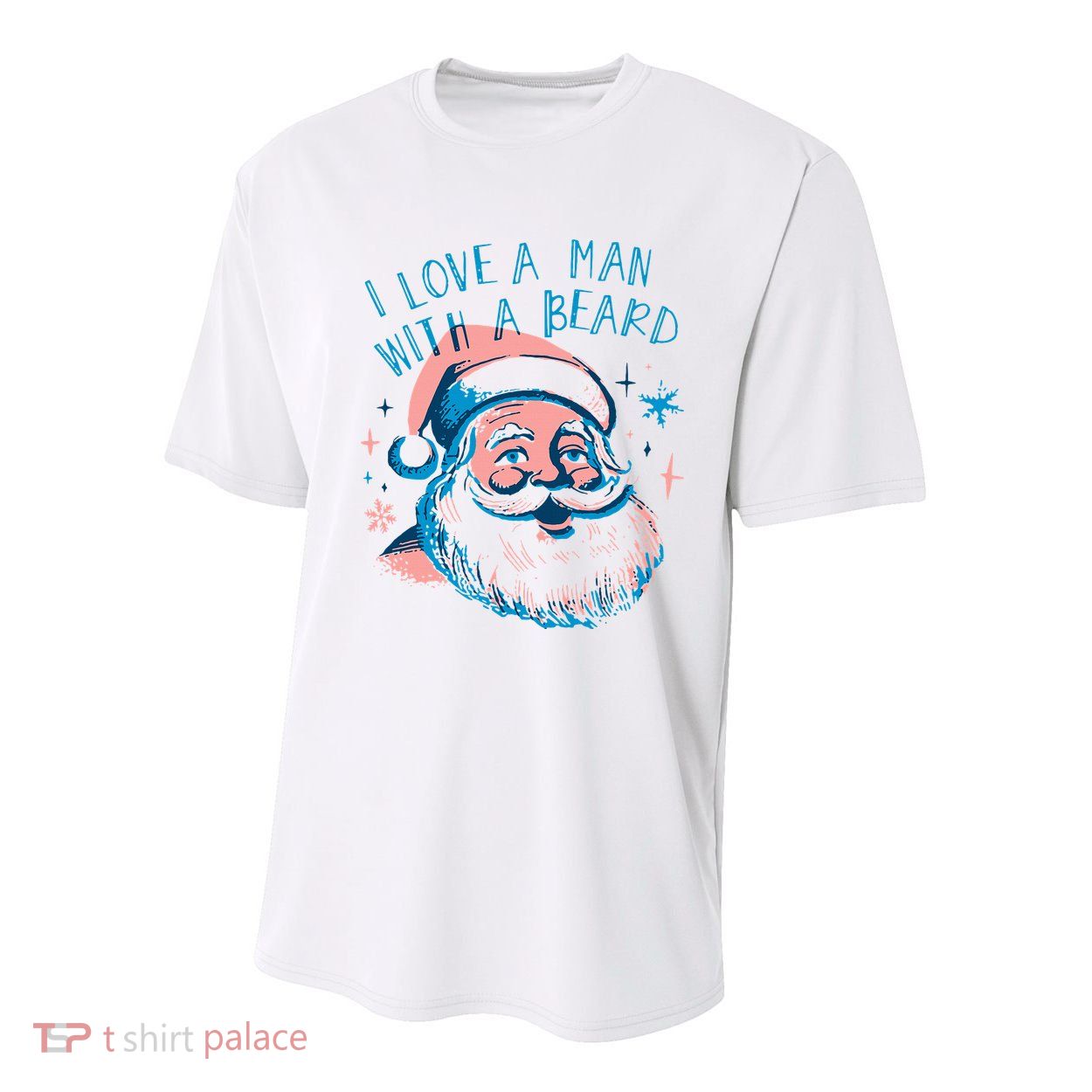 Christmas I Love A Man With A Beard Youth Performance Sprint T-Shirt
