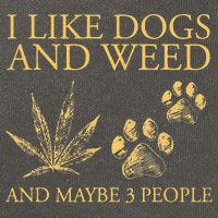Cannabis I Like Dogs And Weed And Maybe 3 People Cotton Canvas Backpack