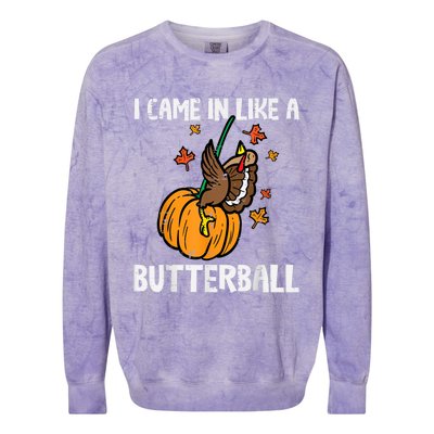 Came In Like A Butterball Funny Thanksgiving Colorblast Crewneck Sweatshirt