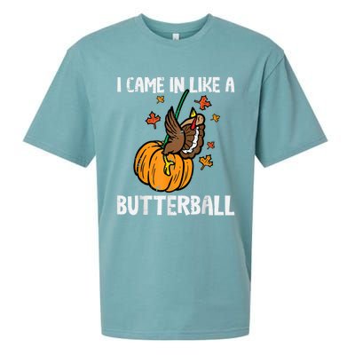 Came In Like A Butterball Funny Thanksgiving Sueded Cloud Jersey T-Shirt