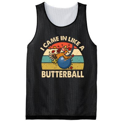 Came In Like A Butterball Funny Thanksgiving Mesh Reversible Basketball Jersey Tank