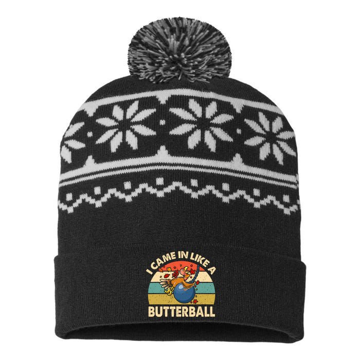 Came In Like A Butterball Funny Thanksgiving USA-Made Snowflake Beanie