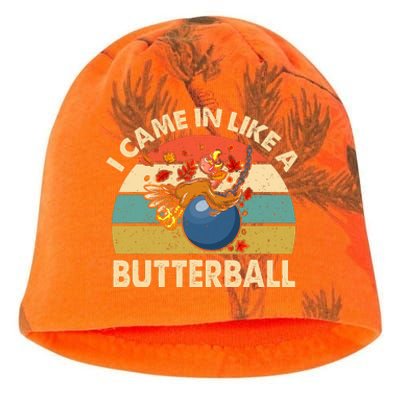 Came In Like A Butterball Funny Thanksgiving Kati - Camo Knit Beanie