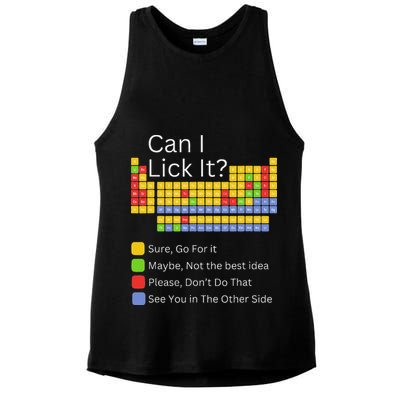 Can I Lick It Funny 100 Days Of School Periodic Table Ladies PosiCharge Tri-Blend Wicking Tank