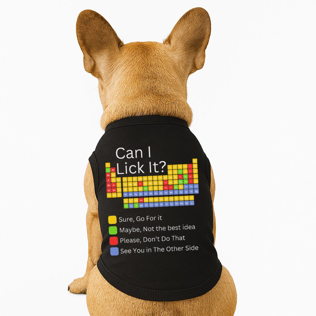 Can I Lick It Funny 100 Days Of School Periodic Table Doggie Tank