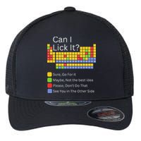 Can I Lick It Funny 100 Days Of School Periodic Table Flexfit Unipanel Trucker Cap