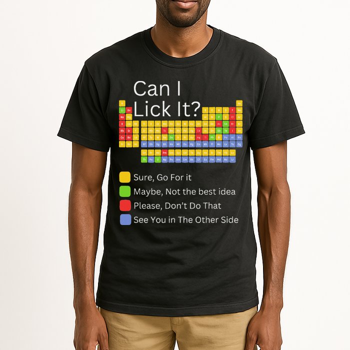 Can I Lick It Funny 100 Days Of School Periodic Table Tall T-Shirt