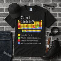 Can I Lick It Funny 100 Days Of School Periodic Table Tall T-Shirt