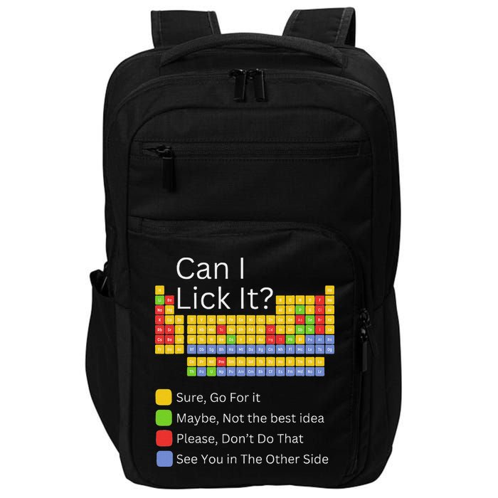 Can I Lick It Funny 100 Days Of School Periodic Table Impact Tech Backpack