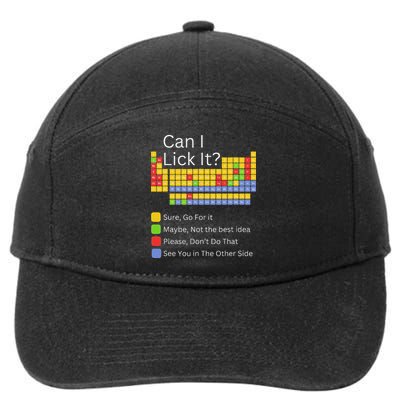 Can I Lick It Funny 100 Days Of School Periodic Table 7-Panel Snapback Hat