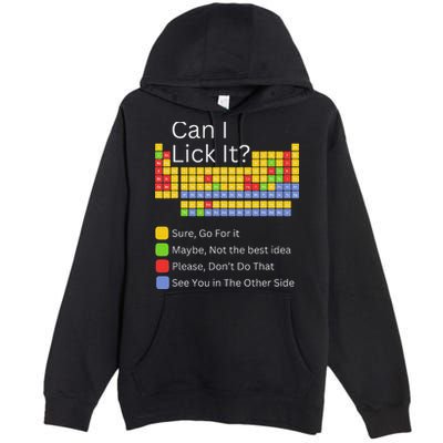 Can I Lick It Funny 100 Days Of School Periodic Table Premium Pullover Hoodie