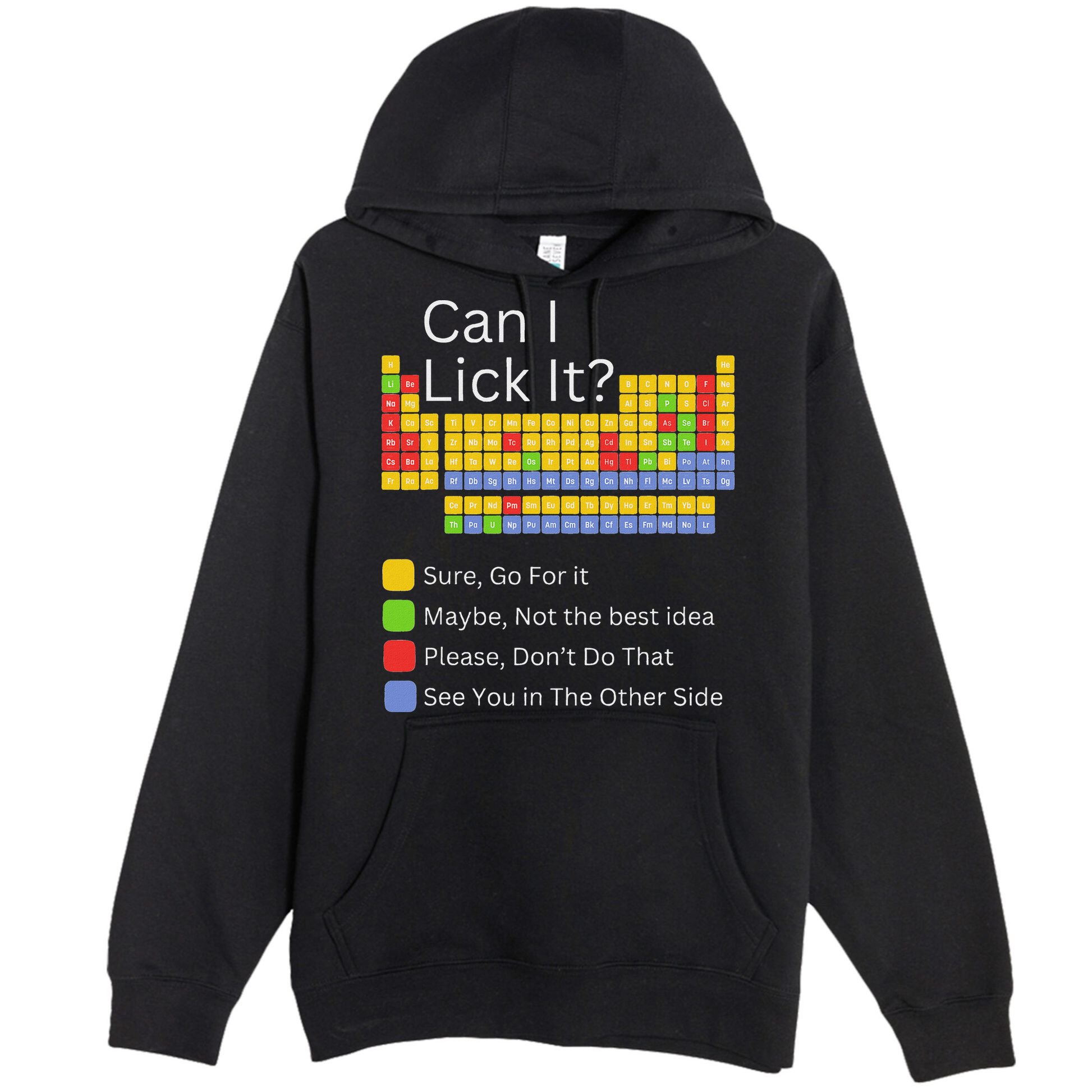 Can I Lick It Funny 100 Days Of School Periodic Table Premium Pullover Hoodie
