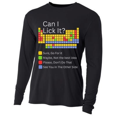 Can I Lick It Funny 100 Days Of School Periodic Table Cooling Performance Long Sleeve Crew