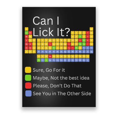 Can I Lick It Funny 100 Days Of School Periodic Table Poster