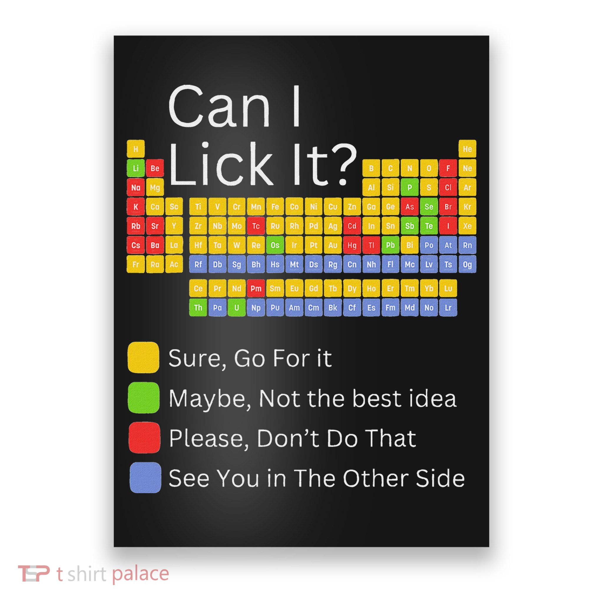 Can I Lick It Funny 100 Days Of School Periodic Table Poster