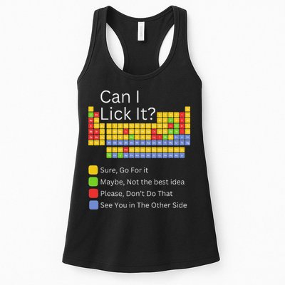 Can I Lick It Funny 100 Days Of School Periodic Table Womens Tank Top