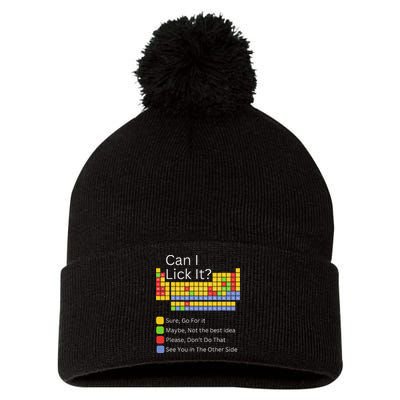 Can I Lick It Funny 100 Days Of School Periodic Table Pom Pom 12in Knit Beanie