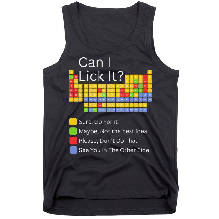 Can I Lick It Funny 100 Days Of School Periodic Table Tank Top