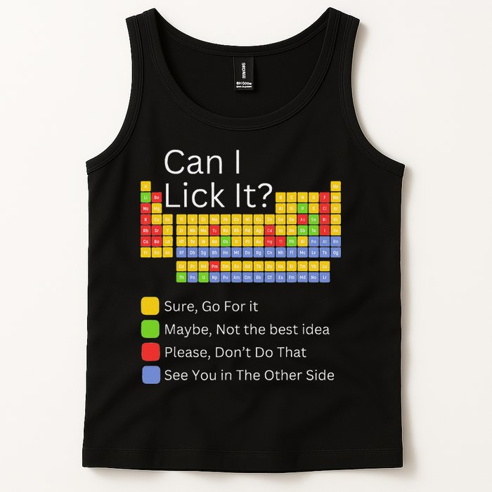 Can I Lick It Funny 100 Days Of School Periodic Table Tank Top