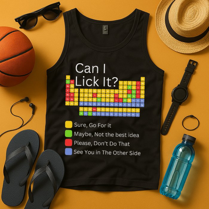 Can I Lick It Funny 100 Days Of School Periodic Table Tank Top