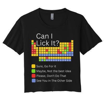 Can I Lick It Funny 100 Days Of School Periodic Table Crop Top