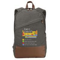 Can I Lick It Funny 100 Days Of School Periodic Table Cotton Canvas Backpack