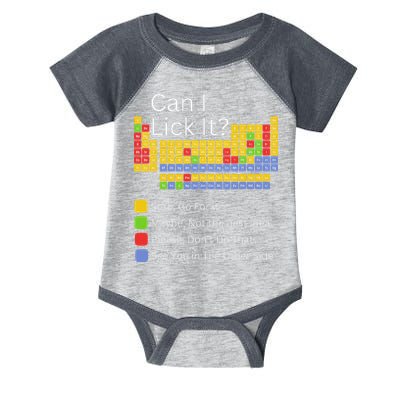 Can I Lick It Funny 100 Days Of School Periodic Table Infant Baby Jersey Bodysuit