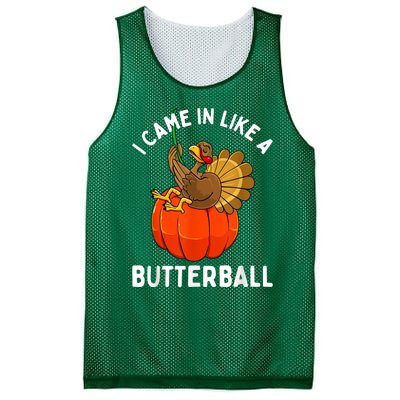 Came In Like A Butterball Funny Thanksgiving Mesh Reversible Basketball Jersey Tank