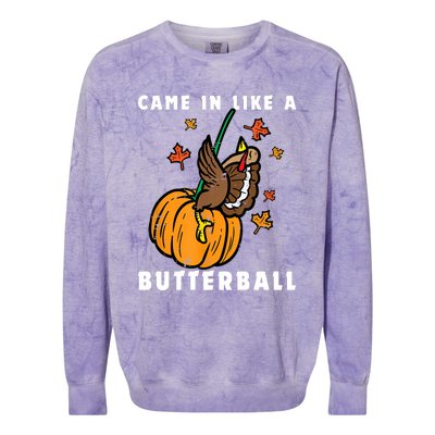 Came In Like A Butterball Colorblast Crewneck Sweatshirt